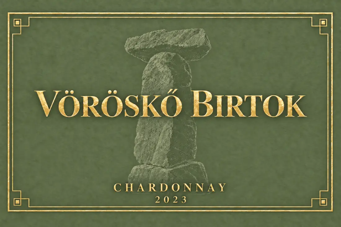 Vöröskő Estate Chardonnay 2023 wine label